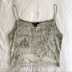 Velvet crop tank